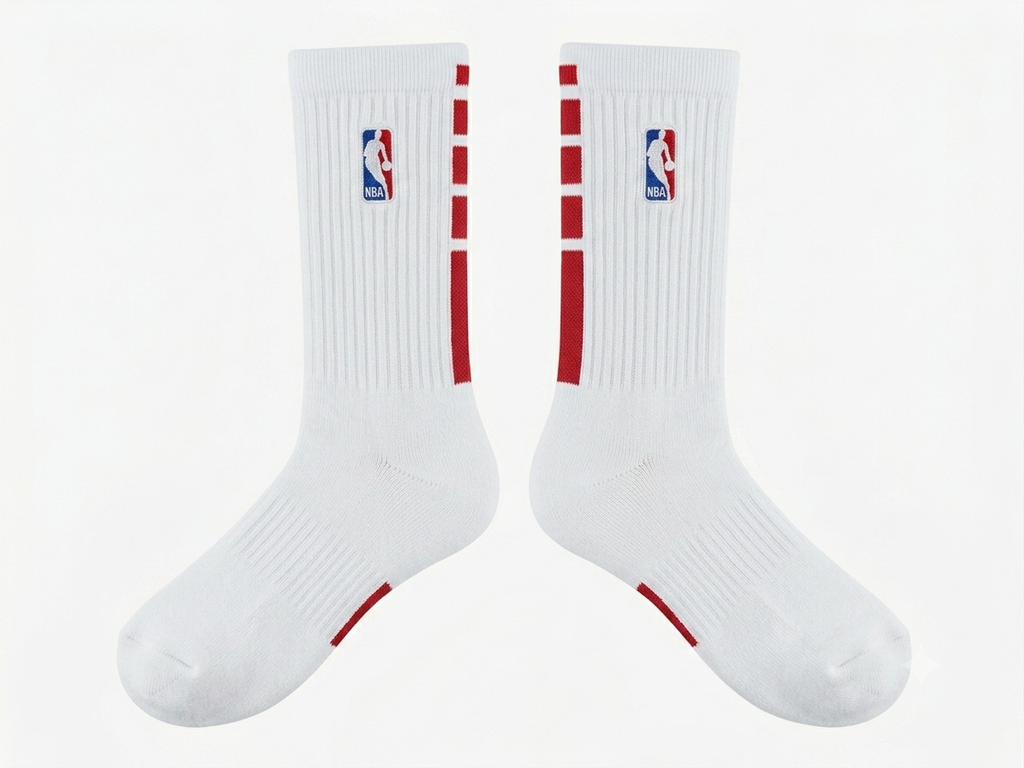 Premium Cotton Crew Socks with Embroidered NBA Logo
