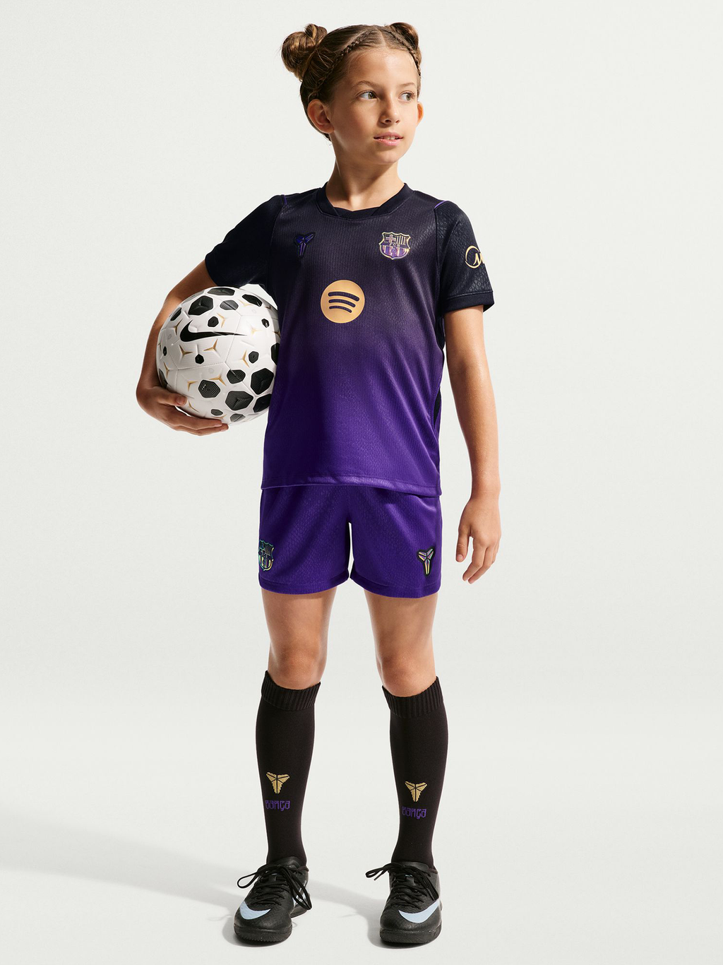Kids Barcelona away kit jersey & short